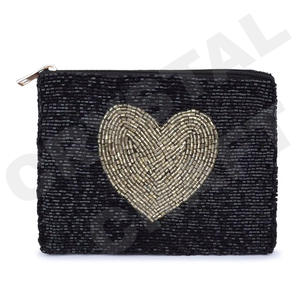 LSU geaux Tigers Design Pochette à monnaie en perles de rocaille personnalisée Portefeuille magnifique porte-monnaie avec accessoires à la mode - Product Image 4