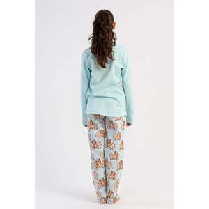 ชุดนอนเด็กผู้หญิง 2 ชิ้น คอวี แขนยาว ลายวงรี (7-8/13-14) - A.YESIL - A.YESIL - Product Image 5