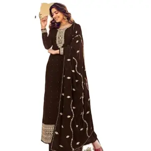 Neueste Design Churidar Anzug Anarkali Kleid Kleid für Mädchen Party Wear Salwar Kameez Design für Frauen 2023 Kollektion Indien tragen