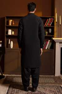 Ensemble Shalwar Kameez en coton bleu sur mesure pour hommes, 100% coton, robe décontractée Kameez, vêtements islamiques pakistanais, Shalwar Kameez - Product Image 4