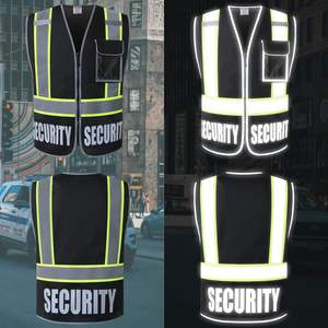 Chaleco DE SEGURIDAD reflectante de alta visibilidad para hombres y mujeres Reversible con 5 bolsillos Malla con cremallera frontal para seguridad de uso exterior - Product Image 3