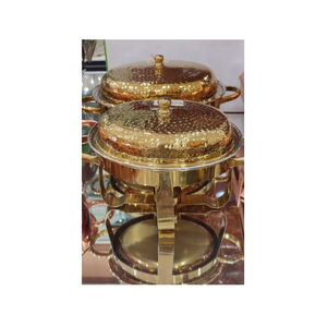 Calentador de alimentos de acero inoxidable de lujo y de lujo Plato de frotamiento Hoteles y restaurante Calentador de alimentos Juego de buffet Resort Hecho EN LA India - Product Image 2