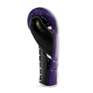 Professional Best Custom Purple & <b>Black</b> Winning Boxing <b>Gloves</b> Premium Quality 100% Genuine Cowhide Leather <b>Lace</b>-Up Boxing <b>Gloves</b> - Product Image 4