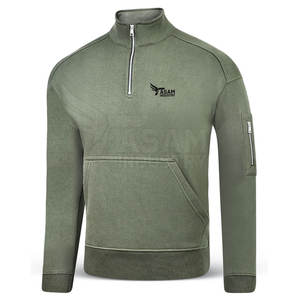 Sudaderas con Cierre de Cremallera de un Cuarto Personalizadas OEM para Hombre, Sudaderas de Alta Calidad con Cierre de Cremallera de un Cuarto 2026 - Product Image 3