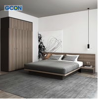 Lit en bois massif, best-seller, prix de gros direct usine, ensemble de meubles de chambre pour hôtel et appartement, lit double king size