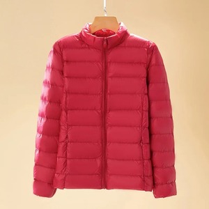 Abrigo de invierno con cremallera de color sólido, chaqueta informal acolchada de manga larga con cuello levantado, cárdigan grueso de lona para uso en exteriores, mantiene el calor - Product Image 5