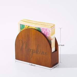 Napkin Holder for <b>Table</b> Acacia Wooden Napkin Holders for Kitchen <b>Rustic</b> <b>Farmhouse</b> Napkin Holder for <b>Dining</b> Room <b>Table</b> Decor - Product Image 4