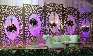 Panneaux découpés au laser de haute qualité pour la décoration de mariage, achetez des panneaux Jali sur mesure, à la mode, à thème blanc, pour les grands événements, vente à Londres - Product Image 3