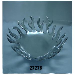 Fancy Silver Clear Metal Decoration Design Style Aluminium Fruit Bowl With <b>Mirror</b> Polished - Product Image 1