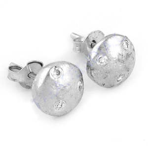ART PALACE Boucles d'oreilles rondes en argent avec zircone cubique pour femme, ensemble en argent 925 plaqué or, hypoallergéniques, résistantes au ternissement - Product Image 2