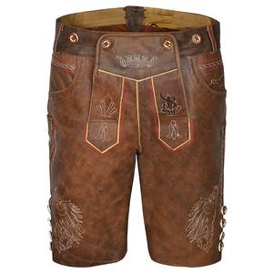 Pantalones Cortos Bávaros de Cuero Fresco para Hombre, de la Mejor Calidad, Bordados en la Mitad, Precio al por Mayor - Product Image 2