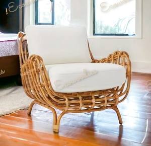 Canapé d'extérieur en rotin, cour, balcon, jardin, loisirs, chaise en rotin, résidence en plein air, hôtel, salon, chaise à canne unique - Product Image 3