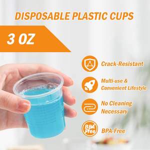 Gobelets en plastique transparent biodégradables sans BPA pour les fêtes, gobelets jetables pour les anniversaires, les mariages, le camping et les événements - Product Image 4