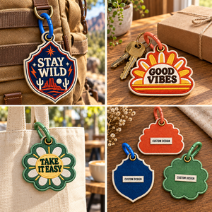 OEM ODM Custom Embroidered Patch Keychains Colorful Carabiner Backpack Charms for Promotional Gifts - Product Image 3