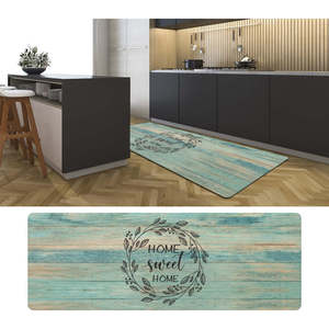 19.6 In. X 55 In. Home Sweet Home Anti-Fatigue Kitchen Runner Mat Cushioned PU PVC Kitchen Carpet for <b>Standing</b> - Product Image 1