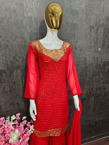 ชุดเดรสผ้าจอร์เจียสำหรับสุภาพสตรีชุดเดรสแฟชั่นสไตล์ปากีสถานสำหรับงานแต่งงานงานปาร์ตี้ทำจากผ้าฝ้ายรุ่นแฟนซีดีไซน์ล่าสุด - Product Image 4