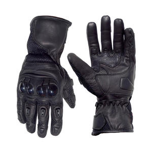 Gants de moto ergonomiques pour la course-Matériau en cuir durable avec paume antidérapante et conception complète des doigts - Product Image 1