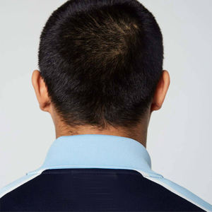 Ensemble de survêtement d'hiver bleu marine pour hommes avec rayures unies, veste zippée intégrale et pantalon de jogging, logo personnalisé, vêtements de sport - Product Image 3