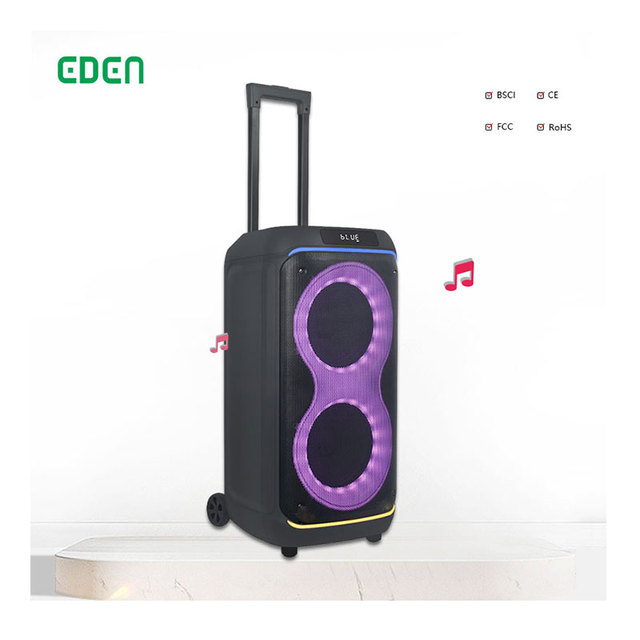 EDEN New Dual 8in Active Speaker Partybox310 Big bluetooth Speaker Dynamic Outdoor Portable Trolley Party Speaker