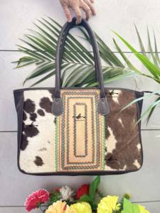 Bolso de mano de tamaño grande de piel de vaca Real de nuevo diseñador elegante tallado a mano hermoso patrón bolsos para mujer multiuso - Product Image 4