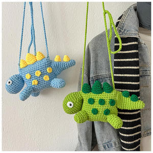 Bolso de Ganchillo con Diseño de Dinosaurio, Monedero Infantil, Creativo, Moderno, Portátil y Ecológico - Product Image 6