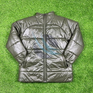 Blouson matelassé pour homme, col montant, léger, style streetwear, écologique, coupe ajustée, idéal pour l'hiver - Product Image 1