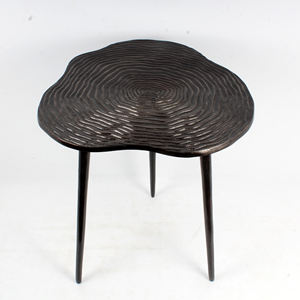 Embossed Design Aluminum Gold Plated Side <b>Tables</b> Medium Size Side <b>Table</b> With 3 <b>Legs</b> <b>for</b> Room Hall Decoration - Product Image 5