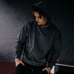 Fabricants de sweats à capuche personnalisés 450Gsm 500Gsm Sweat à capuche pour homme 400Gsm Surdimensionné Poids lourd 400 450 500 Gsm Sweat en coton French Terry - Product Image 4