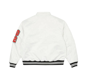 Chaqueta con letras de lana de invierno con diseño de bordado personalizado chaqueta universitaria de satén con estampado personalizado de talla grande transpirable de alta calidad - Product Image 4