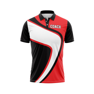 Jersey de Entrenador de Fútbol Americano Rojo y Negro con Impresión por Transferencia de Calor Personalizada, 100% Poliéster, Antibacteriano, Transpirable y que Absorbe la Humedad - Product Image 1