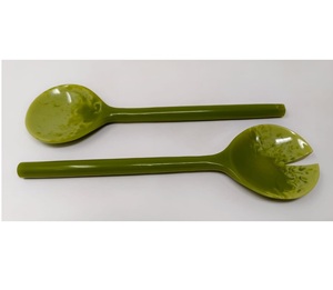 Ensemble de cuillères à salade en résine, écologiques, lavables au lave-vaisselle, couleur personnalisée, emballage personnalisé, 11 pouces, cuisine moderne, fabriqué en Inde - Product Image 4