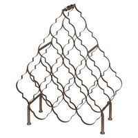 Porte-bouteilles en fil de fer robuste pour la maison et le bar, capacité standard pour bouteilles de vin et de bière, design moderne personnalisable, logo personnalisé