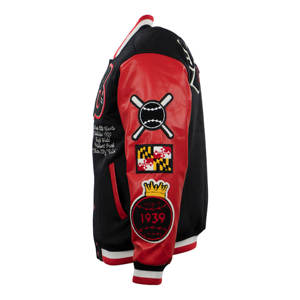 Veste universitaire de haute qualité pour hommes, corps en laine confortable et chaud avec manches en cuir pour l'automne, le printemps et l'hiver - Product Image 2