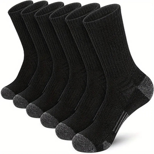 Custom Made Crew Logo Design <b>Men's</b> Sports <b>Socks</b> Wool/Nylon Woven Breathable Eco-Friendly Quick Dry Winter <b>Warm</b> <b>Socks</b> - Product Image 3