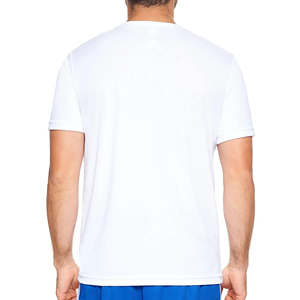 Camiseta con cuello en V de poliéster de alta calidad para hombre, Camiseta básica en blanco con ajuste muscular para impresión Digital, camiseta transpirable con cuello en V transpirable - Product Image 2