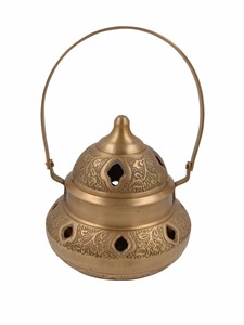 Premium Luxury Metal Brass Casted Mubkhara Incense <b>Burner</b> Pot With Handle For Aromatherapy Ornament For Home Room - Product Image 5