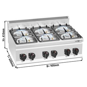 Estufa de Gas - 28.5kW - 6 Quemadores - Quemadores de Alto Rendimiento - Product Image 2