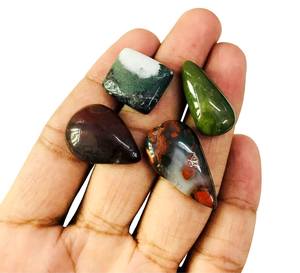 ¡17 piezas de piedras preciosas de cubo de labradorita! Cuentas de cabujón pulidas para la fabricación de joyas (6mm-10mm aprox.) - Product Image 4