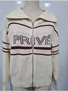 Suéter de Cuello en V Unisex Personalizado OEM para Invierno, Suéter de Lana de Manga Larga, Cárdigan de Punto al por Mayor con Diseño Fair Isle, Jacquard Argyle con Cremallera - Product Image 4