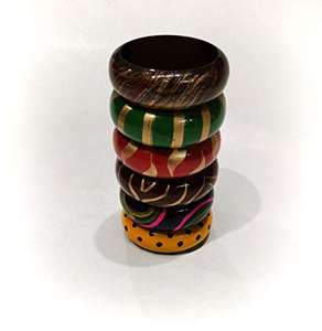 Unique Multi Color Painted Design Wooden Jewelry <b>Bracelet</b> Bangle Classic Fashion Jewelry Bangle at Lowest Cost - Product Image 1