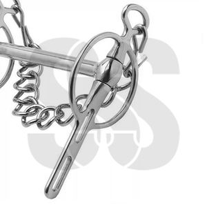 Bocados ajustables de acero inoxidable para caballos con soporte lateral estable que evita el deslizamiento del bocado para entrenamiento y uso en carruajes - Alta calidad - Product Image 6