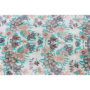 Tapis turc vintage, tapis de 3,8 x 6,1 pieds, tapis en laine bleu et marron à carreaux - Product Image 5