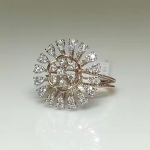Lab Grown Diamond Flower Cocktail <b>Ring</b> Unique Jewelry 14K Gold <b>Statement</b> <b>Ring</b> <b>for</b> <b>Women</b> Elegant <b>Ring</b> <b>for</b> Her - Product Image 3