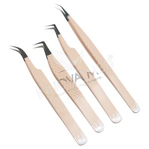 Pince à épiler antidérapante pour un placement stable des cils Pince à cils à pointe ultra-fine poignée confortable pince à cils rose bébé - Product Image 4