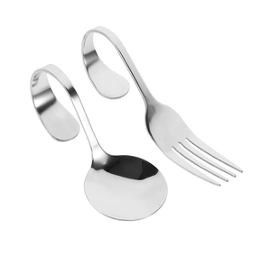 Cuchara para servir de acero inoxidable superventas, cuchara para servir en la cena del restaurante con mango curvo, precio asequible - Product Image 6