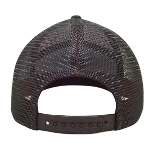 Sombrero de camionero de camuflaje marrón naranja de 7 paneles de alta calidad, hebilla de un solo pecho estructurada de malla negra, venta al por mayor, Unisex, todas las edades - Product Image 6