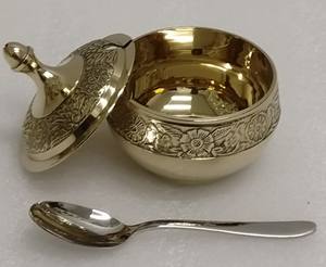 Azucarero de latón de diseño moderno con cuchara para el hogar, Hotel y restaurante, ollas para servir, herramientas de cocina de Color dorado y olla para servir de mesa - Product Image 2