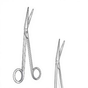 Ciseaux Cairns, plats et inclinés, 178 mm de long, en acier chirurgical inoxydable, ensemble d'instruments manuels certifié CE pour la chirurgie générale - Product Image 1