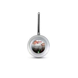 Pura Induction 32 cm Diameter Pure Aluminum Non Stick Frying <b>Pan</b> Deep Flared Skillet Stainless Steel <b>Handle</b> for Home Kitchen - Product Image 3