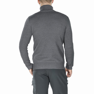 Pull-over à col rond pour homme en coton 100% respirant, couleur unie, manches longues, tricot décontracté pour l'automne et l'hiver - Product Image 4